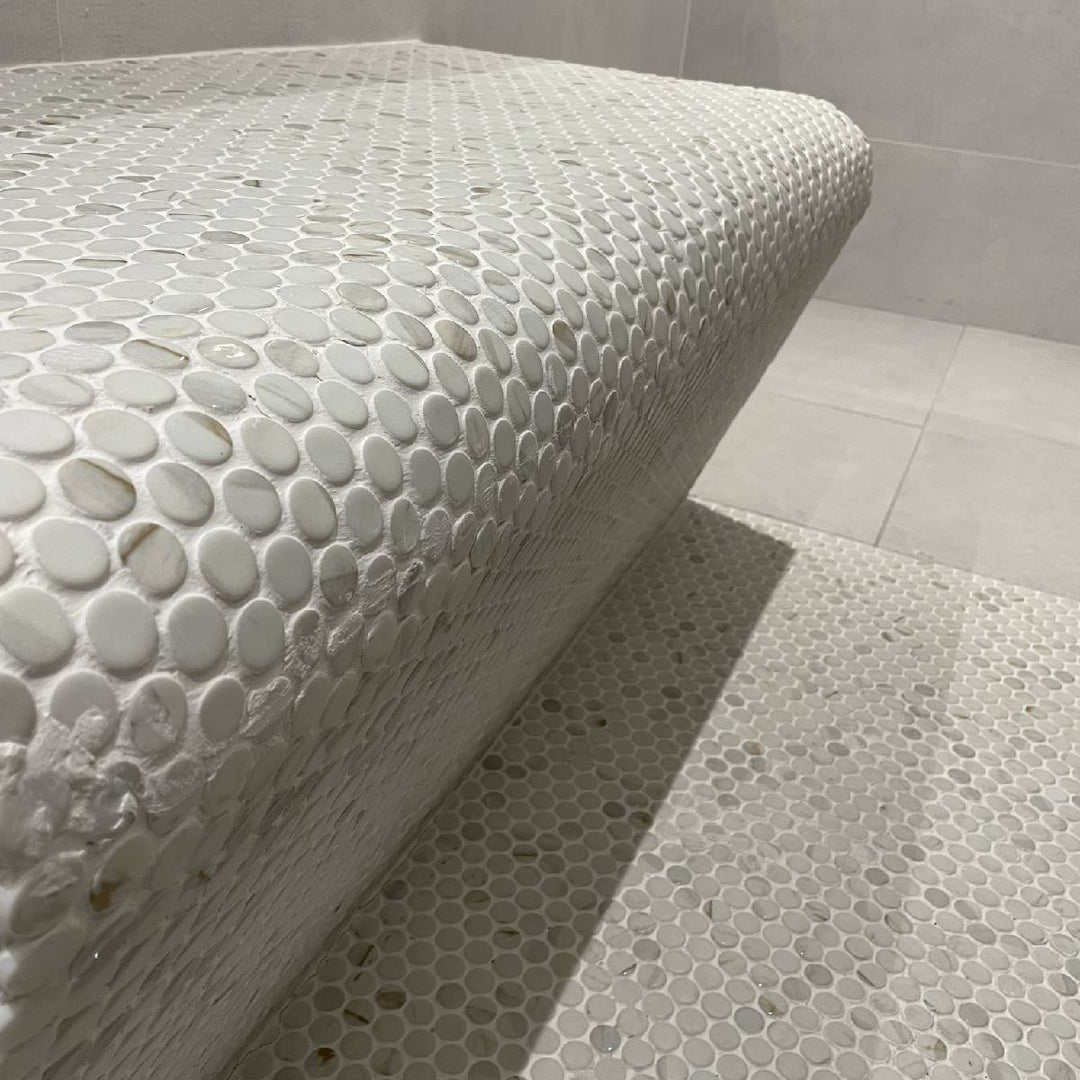 Penny Calacatta Gold Matte Non Slip 28.6 x 28.6cm Mosaic Sheet