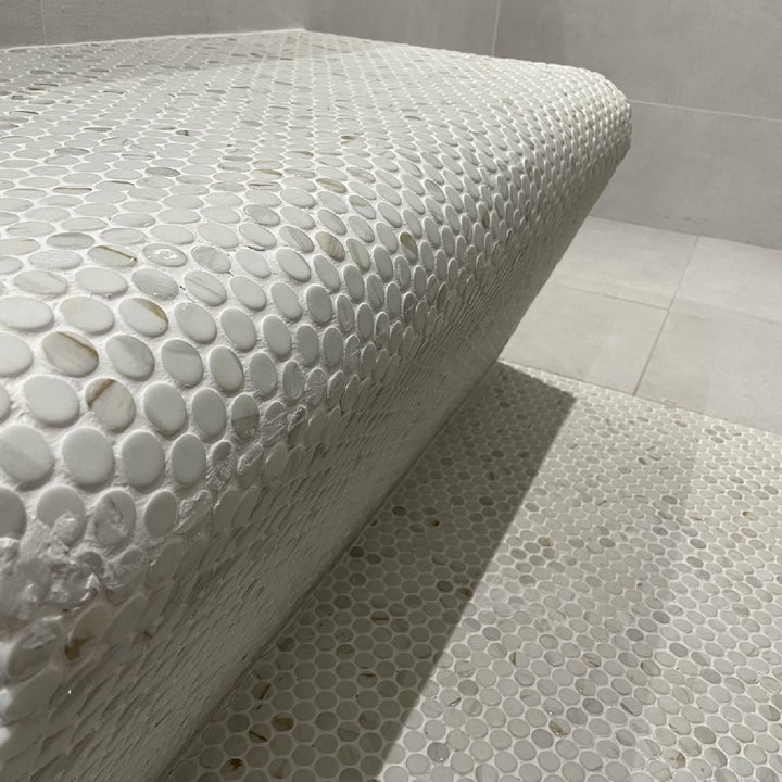Penny Calacatta Gold Matte Non Slip 28.6 x 28.6cm Mosaic Sheet