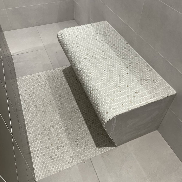 Penny Calacatta Gold Matte Non Slip 28.6 x 28.6cm Mosaic Sheet