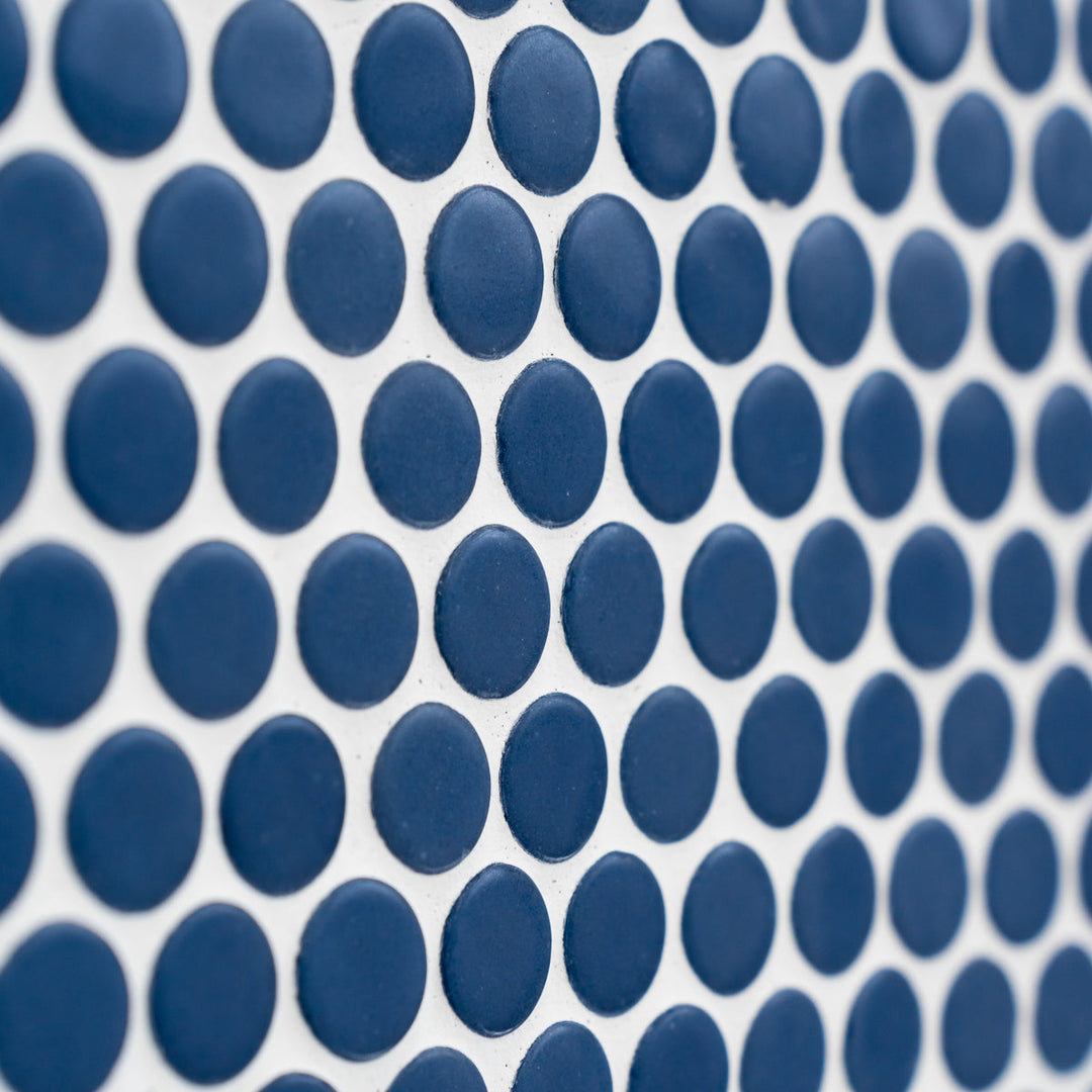 Penny Natureglass Deep Blue Matte Non Slip 28.6 x 28.6cm Mosaic Sheet