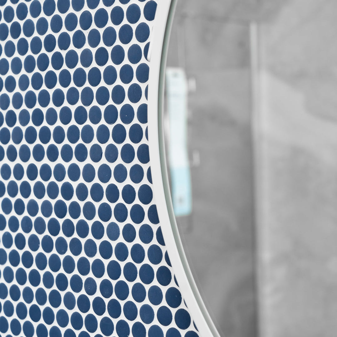 Penny Natureglass Deep Blue Matte Non Slip 28.6 x 28.6cm Mosaic Sheet