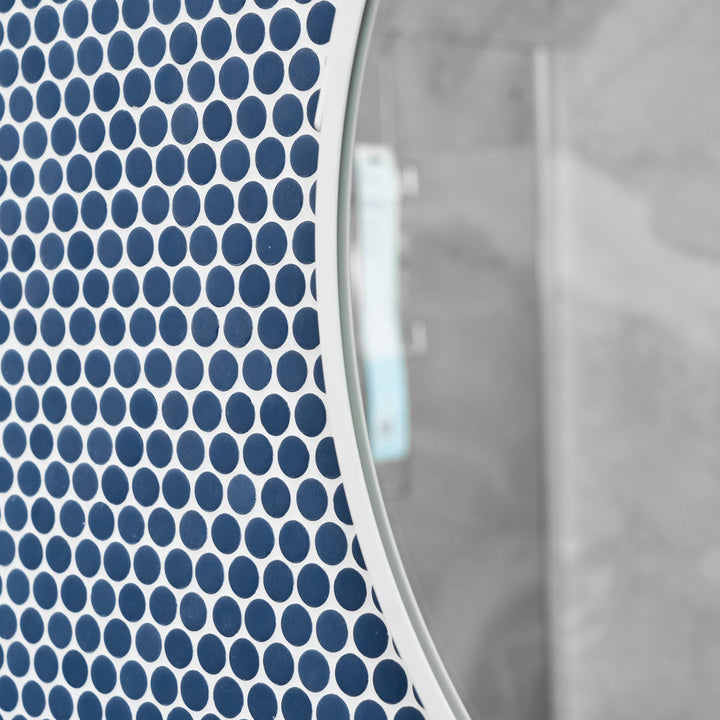 Penny Natureglass Deep Blue Matte Non Slip 28.6 x 28.6cm Mosaic Sheet