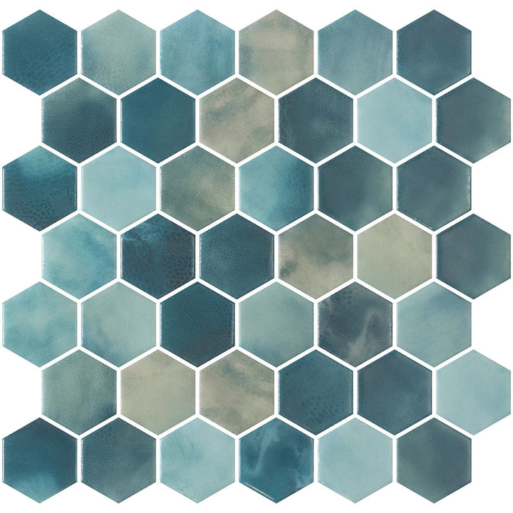 Hex XL Yadel 28.6 x 28.4cm Mosiac Sheet