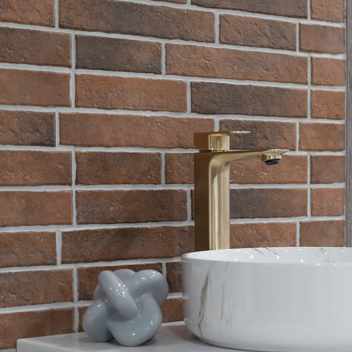 Apalache Caldera 17 x 52cm Brick Effect Tile - 1.33sqm perbox