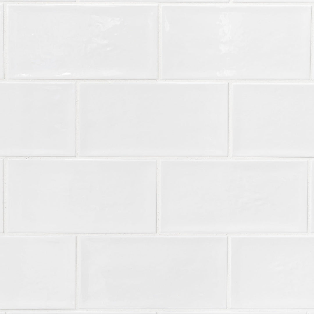 Aqua Flat White Metro 10 x 20cm Tile - 1sqm perbox