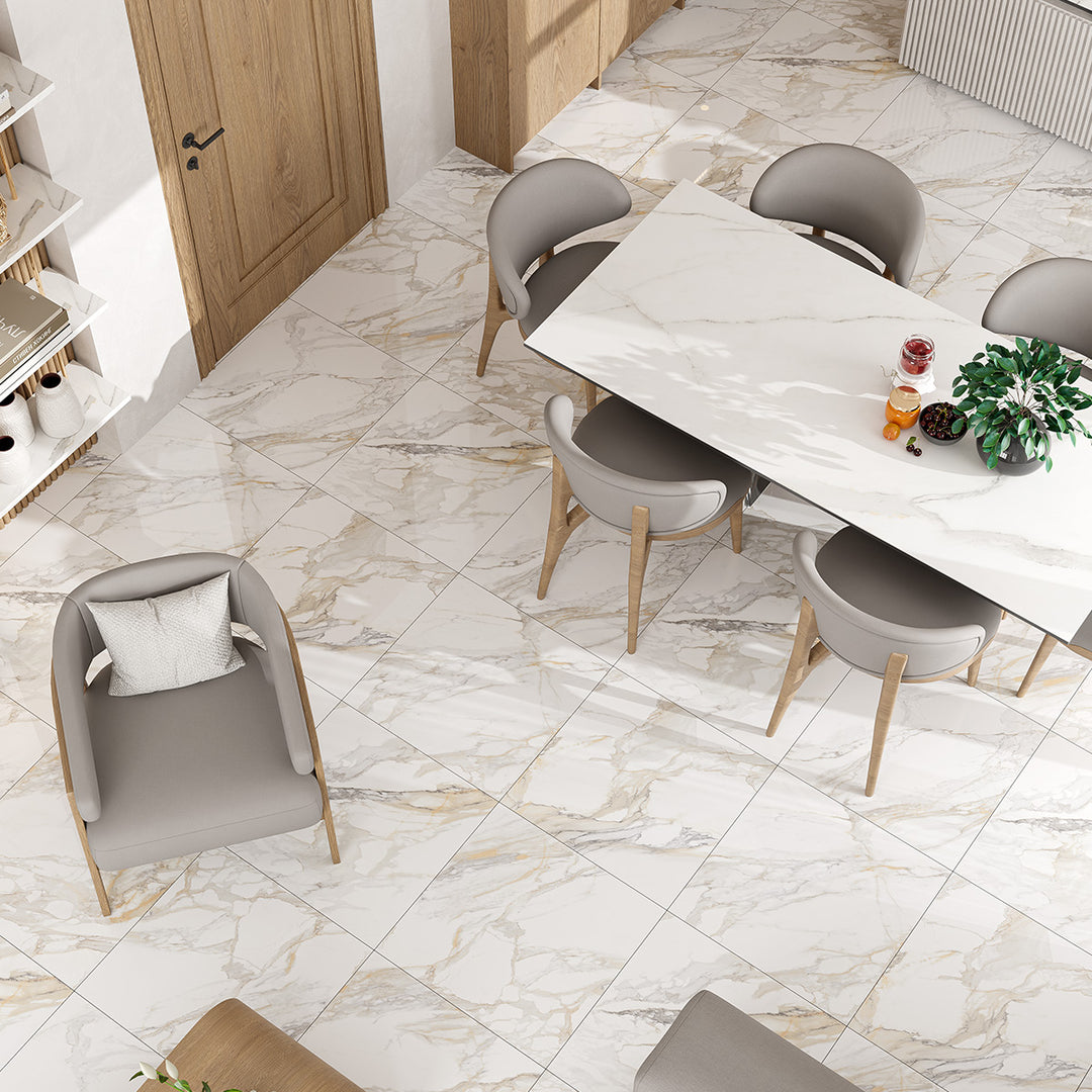 Greylac Gold Polished 60 x 60 Rectified Porcelain Tile  - 57.6sqm Pallet