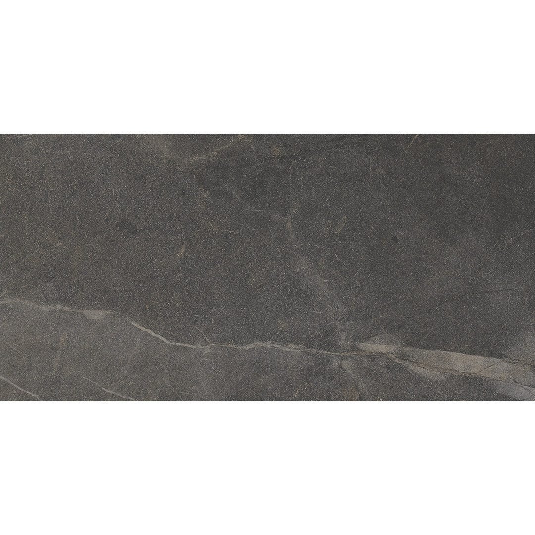 Iblei Black 60 x 120cm Matt Rectified Porcelain Tile - 1.44sqm perbox