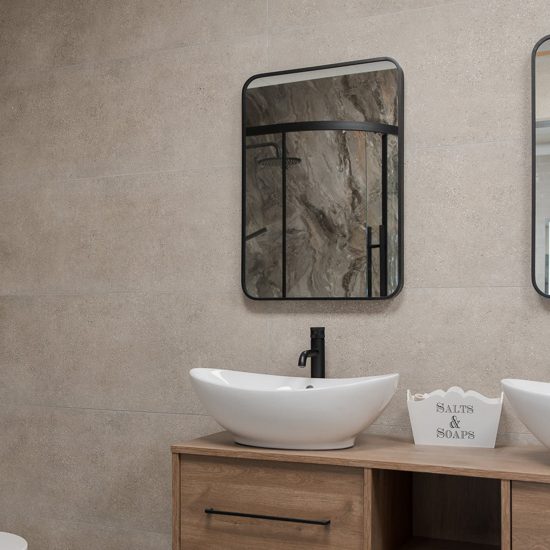 Asphalt Mud 40 x 120cm Rectified Tile - 1.44sqm perbox