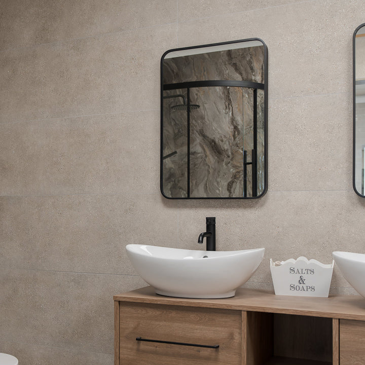 Asphalt Mud 40 x 120cm Rectified Tile - 1.44sqm perbox