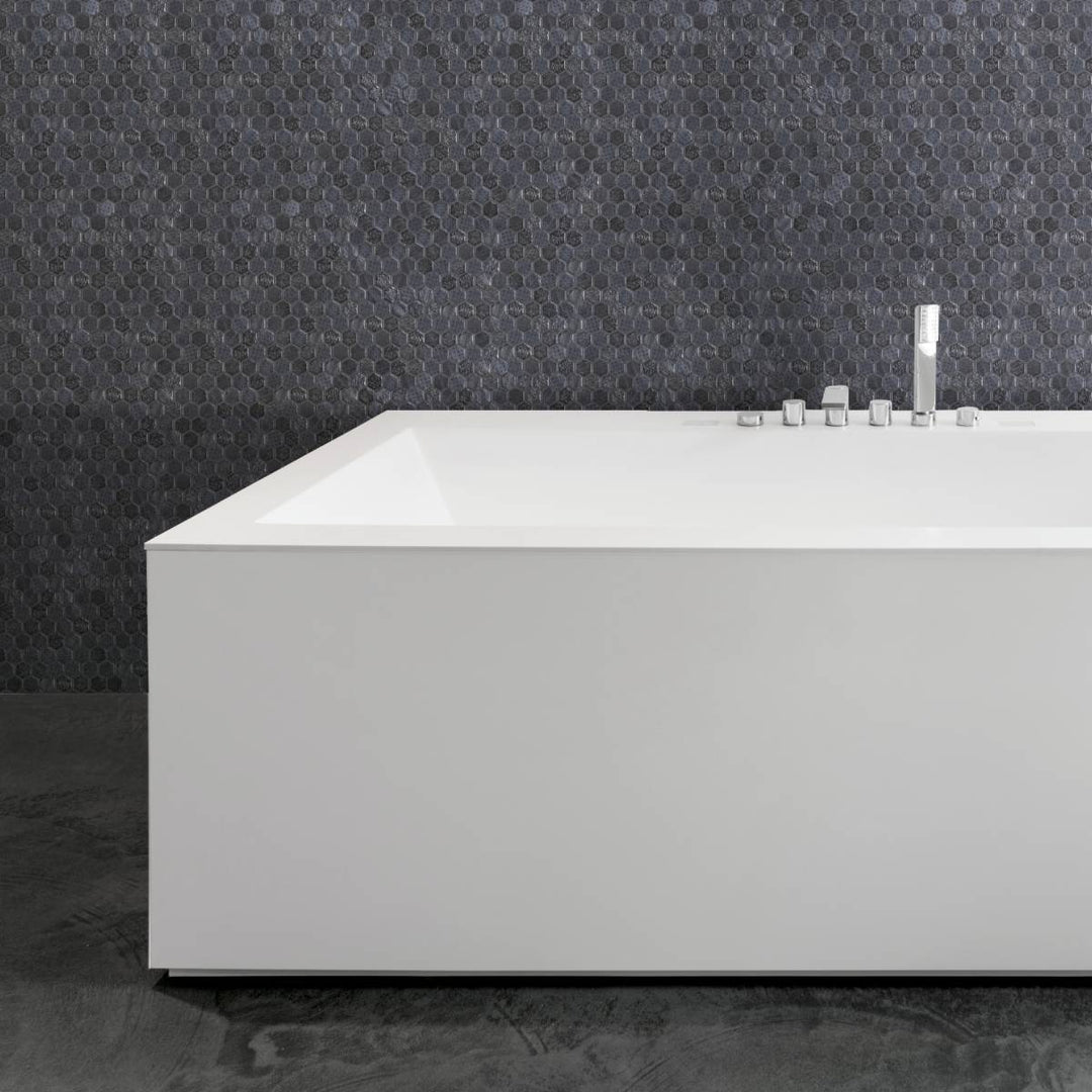 Hex Metal Black 30.1 x 29.0cm Mosaic Sheet