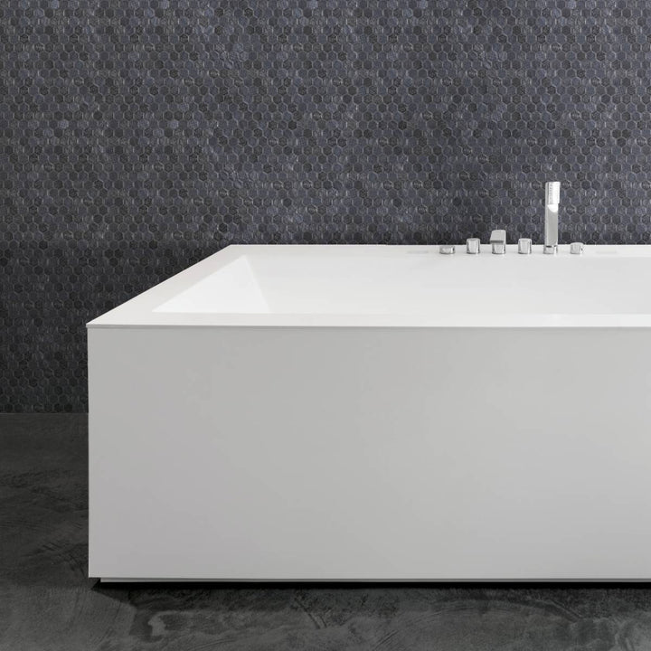 Hex Metal Black 30.1 x 29.0cm Mosaic Sheet