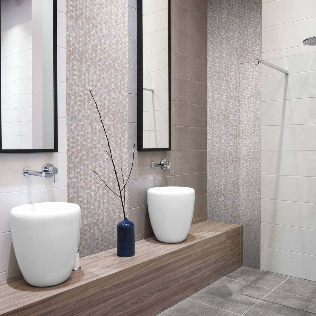 Penny Cinza 28.6 x 28.6cm Mosaic Sheet