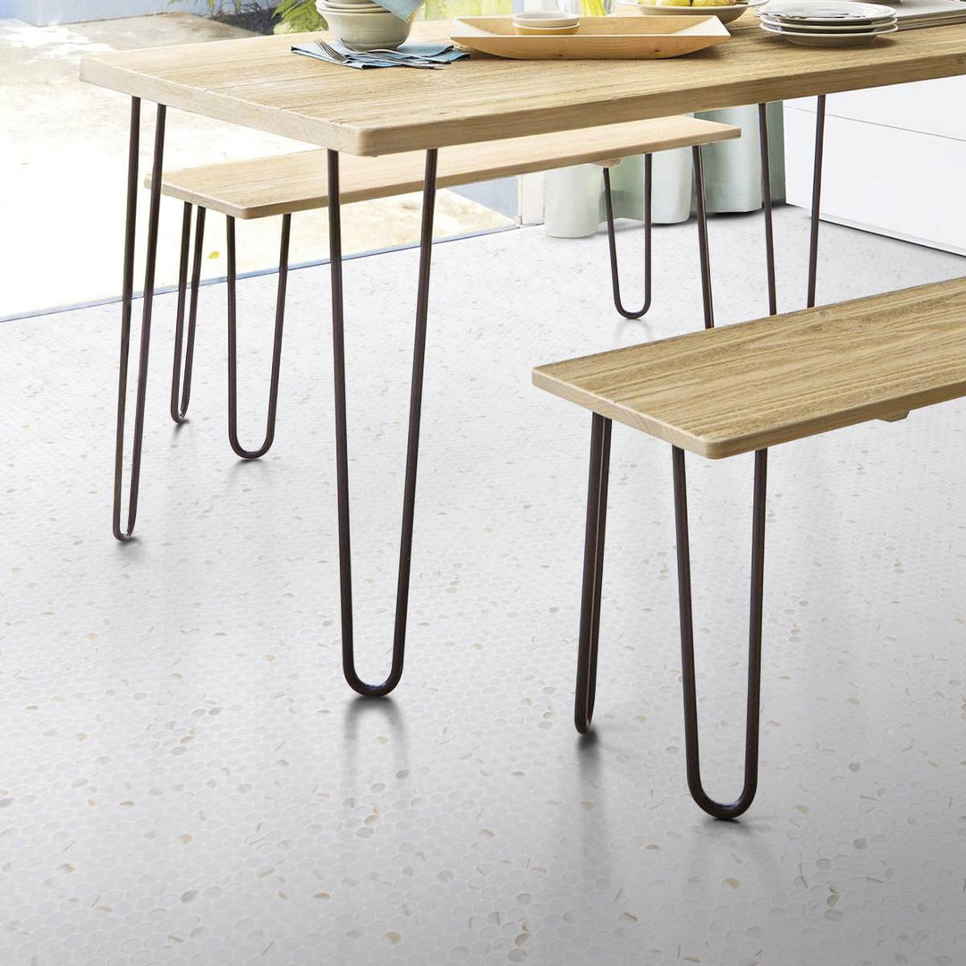 Penny Calacatta Gold Matte Non Slip 28.6 x 28.6cm Mosaic Sheet