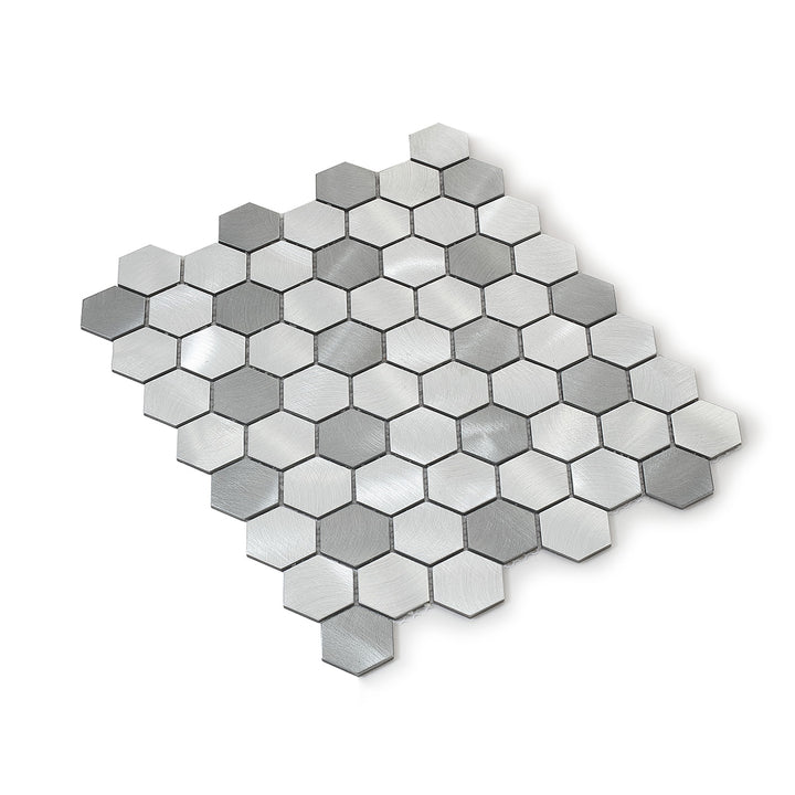 Alpha Silver 24.5 x 28.3cm Mosaic Tile