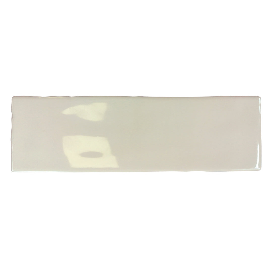 Borgo Glossy Soft White  6.5 x 20cm White Body Wall Tile - 0.36sqm perbox