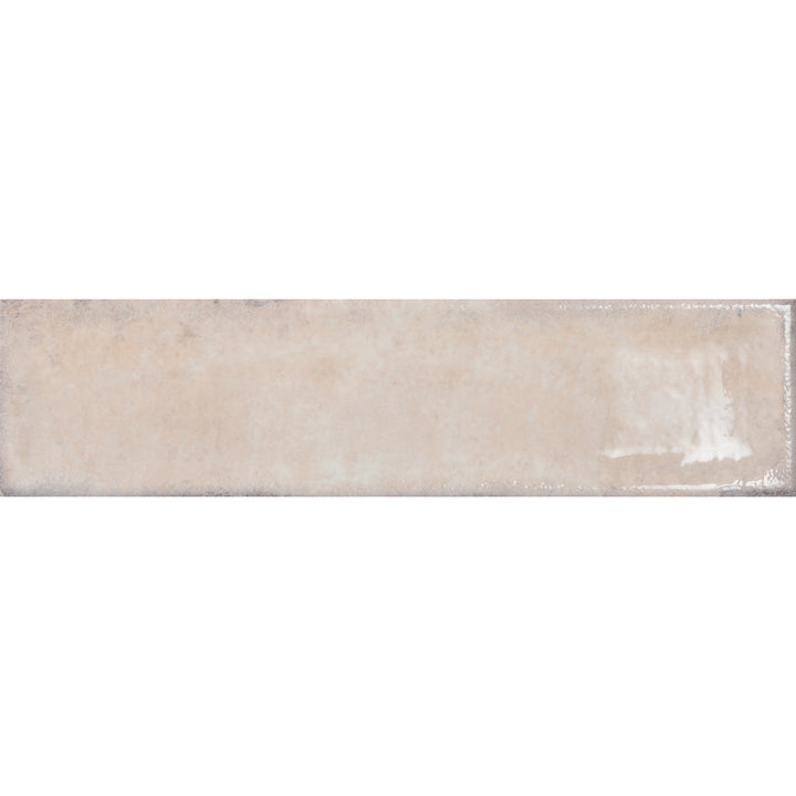 Iris  Beige Cream 7.5 x 30cm  Gloss White Body Wall Tile - 0.59sqm perbox