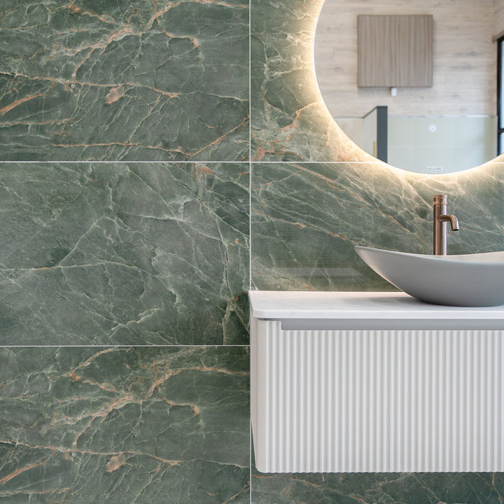 Brasilia Emerald Polished 60 x 120 Rectified Porcelain Tile - 1.44sqm perbox