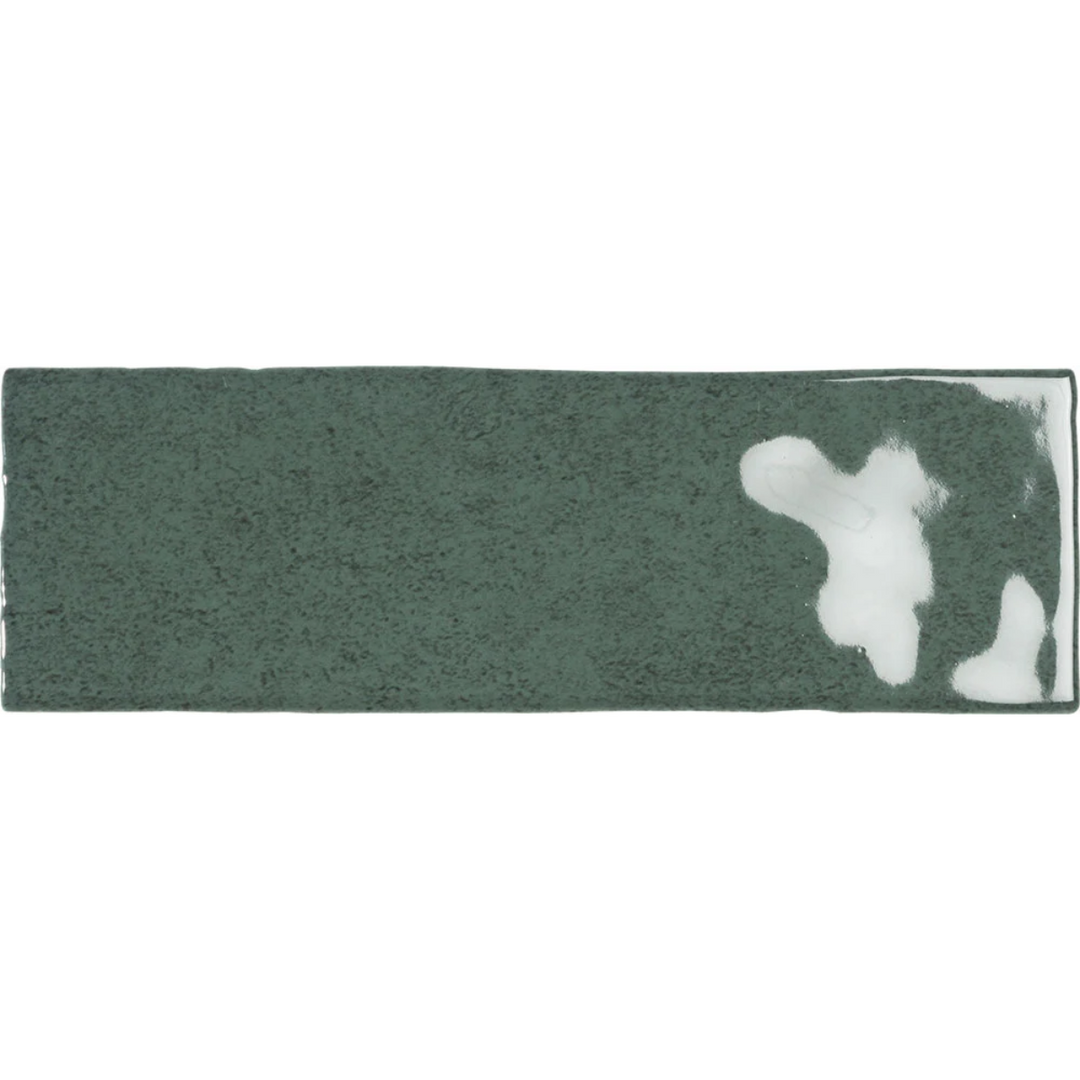Nolita Verde Green 6.5 x 20cm  Gloss Porcelain Wall Tile-0.36 sqm perbox