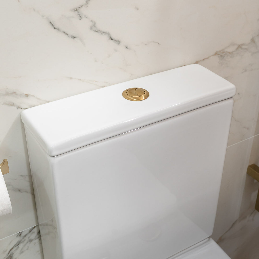 Cali Comfort Height Rimless Open Back Toilet with Cyclone Flush & Soft Close Seat