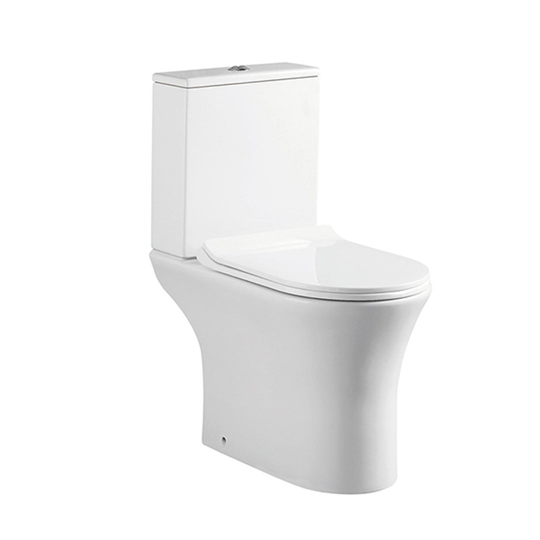 Cali Comfort Height Rimless Open Back Toilet with Cyclone Flush & Soft Close Seat
