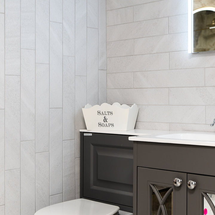 Cheste Blanco Herringbone 9.9 x 49.2cm Porcelain Tile - 0.73sqm perbox