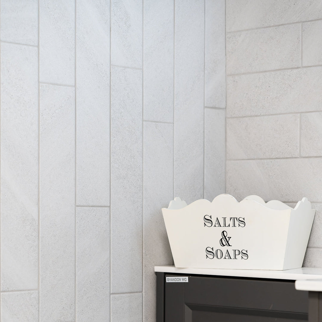 Cheste Blanco Herringbone 9.9 x 49.2cm Porcelain Tile - 0.73sqm perbox