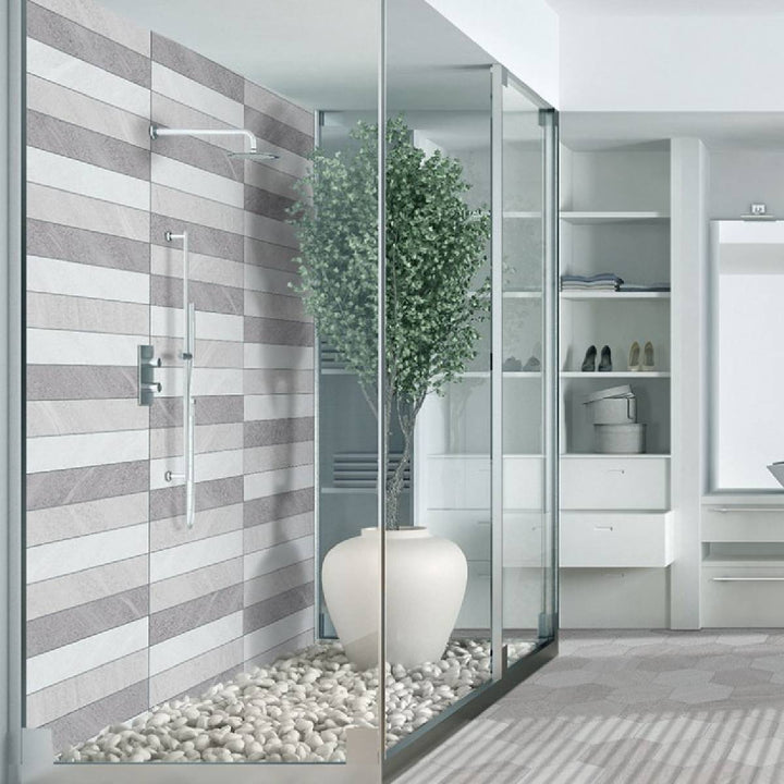 Cheste Gris Herringbone 9.9 x 49.2cm Porcelain Tile - 0.73sqm perbox