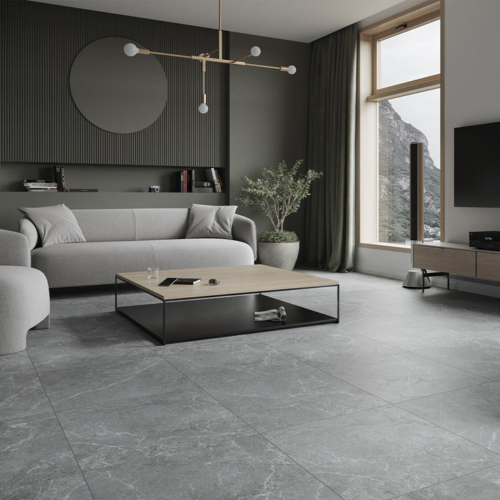 Cloud Rock Grey Matt (GPT1067) 59.8 x 119.8mm Rectified Porcelain Tile - 1.43sqm perbox