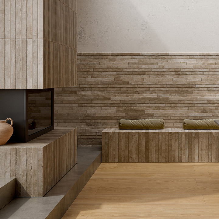 Nolita Mud Brick Matt 4.8 x 45cm Rectified Porcelain Tile - 0.77 sqm perbox