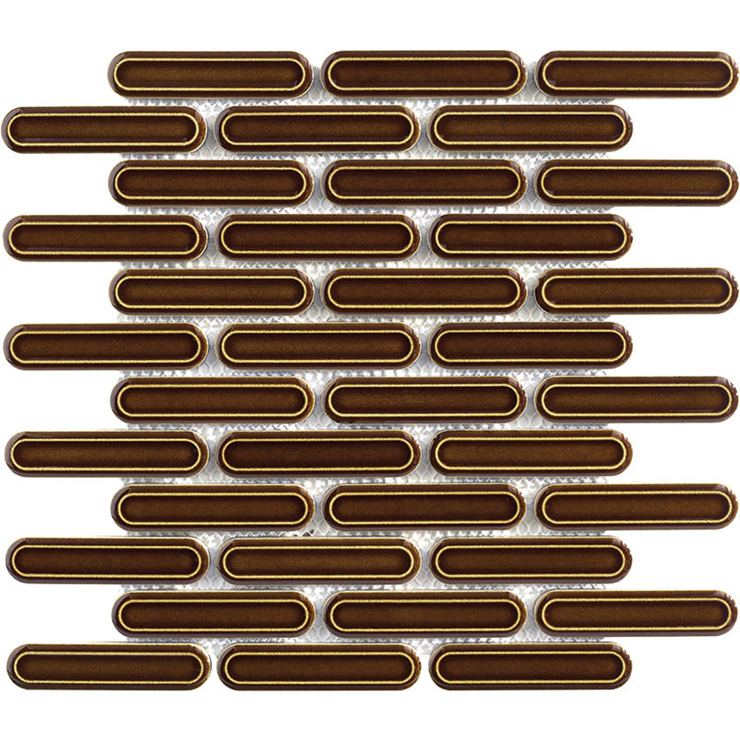 Dublin Caramel Gloss 30 x 30.6cm Mosaic Sheet