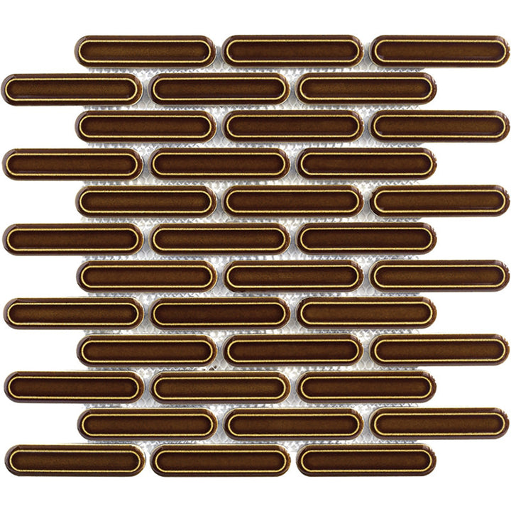 Dublin Caramel Gloss 30 x 30.6cm Mosaic Sheet