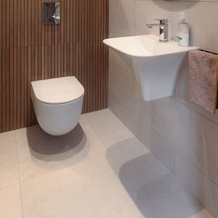 Clunia Natural 60 x 60cm Matt Rectified Porcelain Tile - 1.44sqm perbox