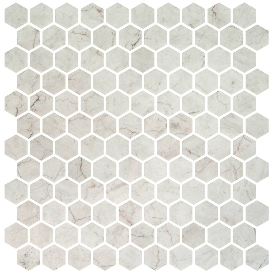 Hex Ivory Honed Non Slip 30.1 x 29.0cm Mosaic Sheet