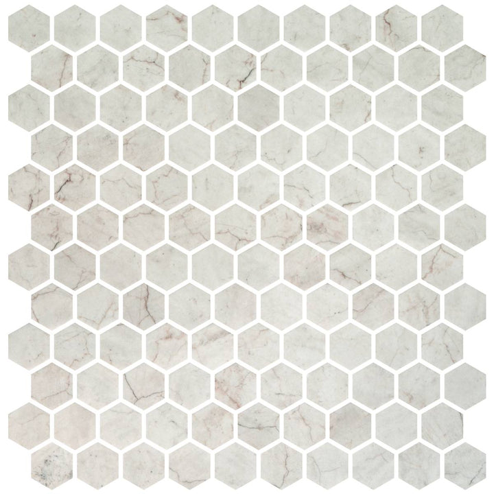 Hex Ivory Honed Non Slip 30.1 x 29.0cm Mosaic Sheet