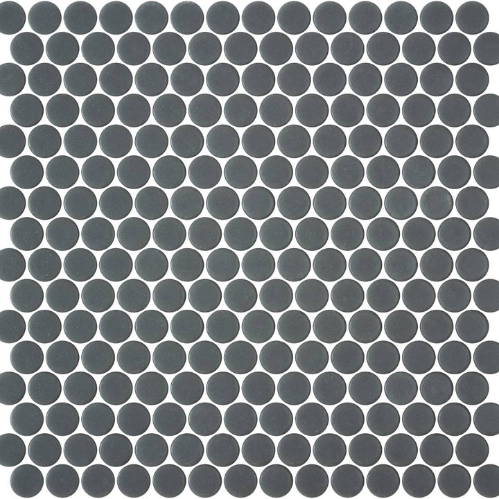 Penny Dark Grey Shiny 28.6 x 28.6cm Mosaic Sheet