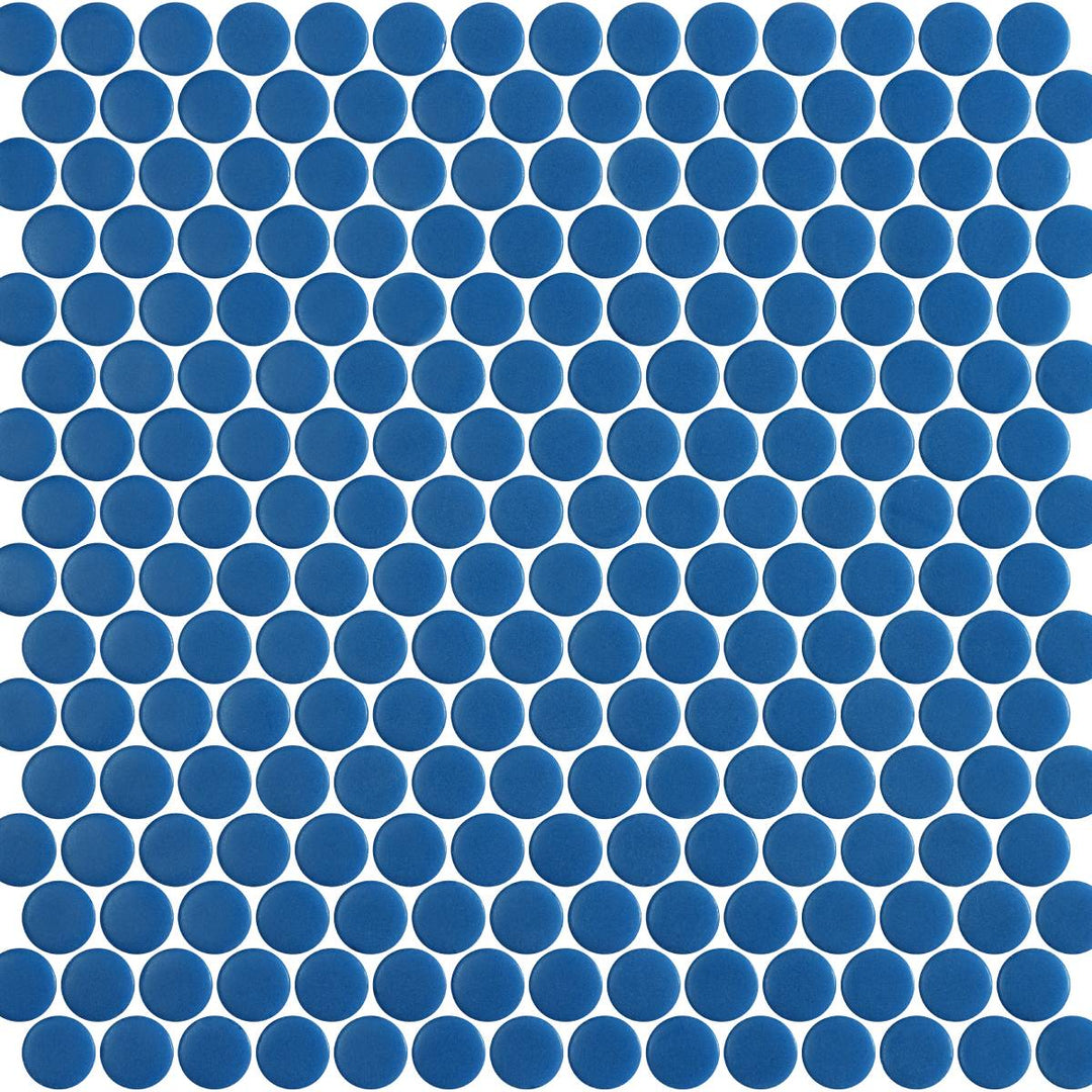 Penny Natureglass Deep Blue Matte Non Slip 28.6 x 28.6cm Mosaic Sheet