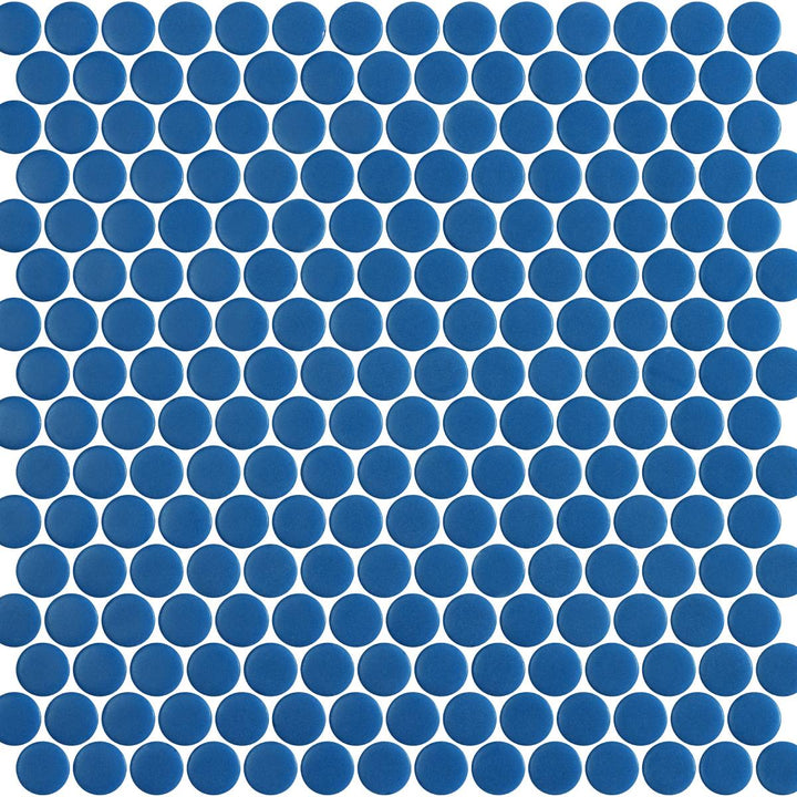Penny Natureglass Deep Blue Matte Non Slip 28.6 x 28.6cm Mosaic Sheet