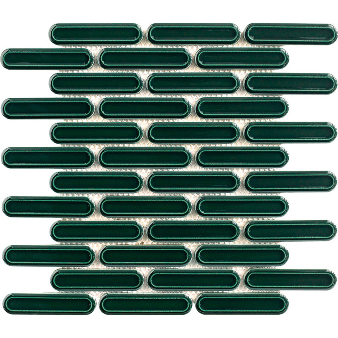 Dublin Green Gloss 30 x 30.6cm Mosaic Sheet
