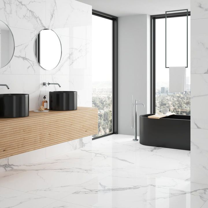 Le Blanc Silk 60 x 60cm Rectified Porcelain Tile - 1.07sqm perbox