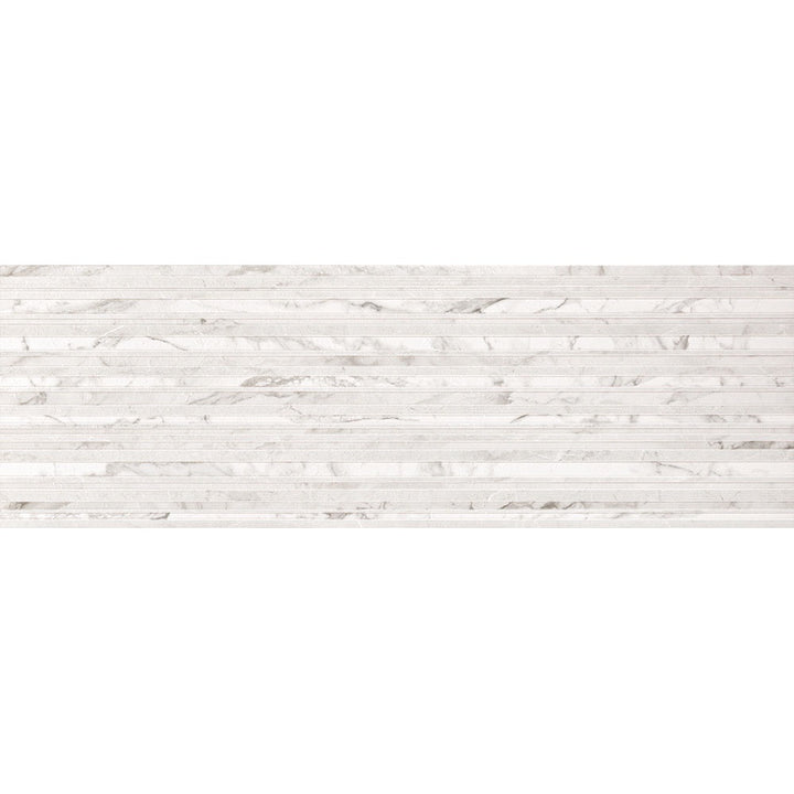 Lumiere Structured Decor Matt 40 x 120cm Rectified White Body Wall Tile - 1.44sqm perbox