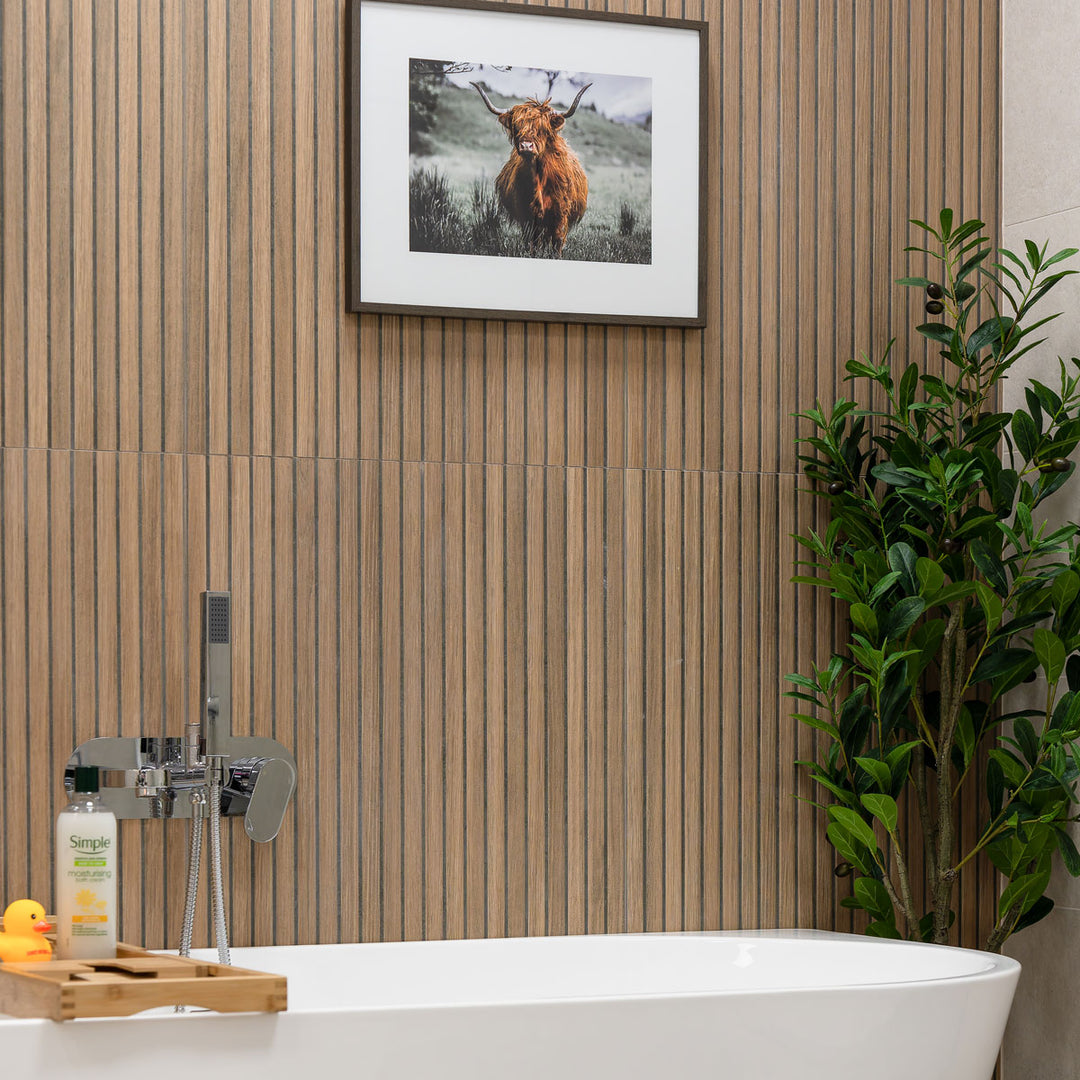 Osaka Teka Stripwood 60 x 120cm Rectified Matt Feature Porcelain Tile - 1.44sqm perbox