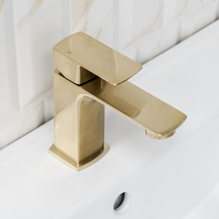 Eliseo Ricci Vesu Basin Mixer - Brushed Brass