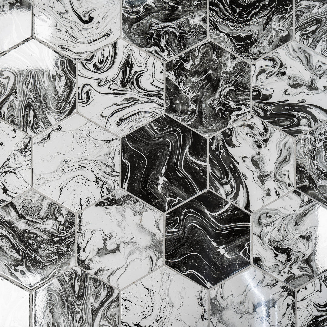 Ebru Shiny 23 x 27cm Hexagon Tile - 0.75sqm perbox