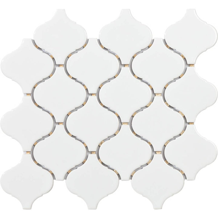 Flame White Gloss 28 x 24.6cm Mosaic Sheet