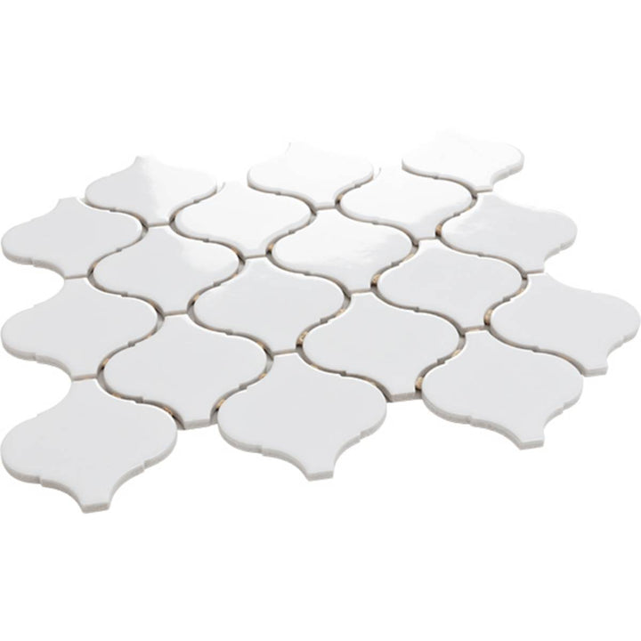 Flame White Gloss 28 x 24.6cm Mosaic Sheet