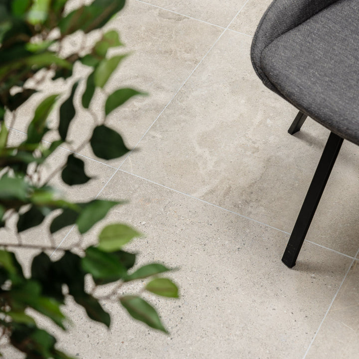 Glamstone Beige 75 x 75cm Rectified Porcelain Tile - 1.1sqm perbox