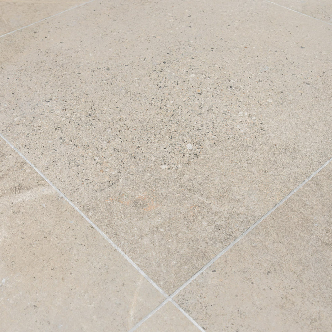 Glamstone Beige 75 x 75cm Rectified Porcelain Tile - 1.1sqm perbox