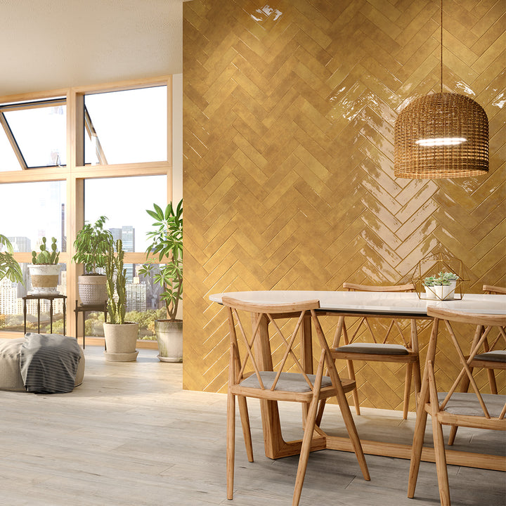 Gemstone Gold 7.5 x 30cm White Body Tile - 0.63sqm perbox