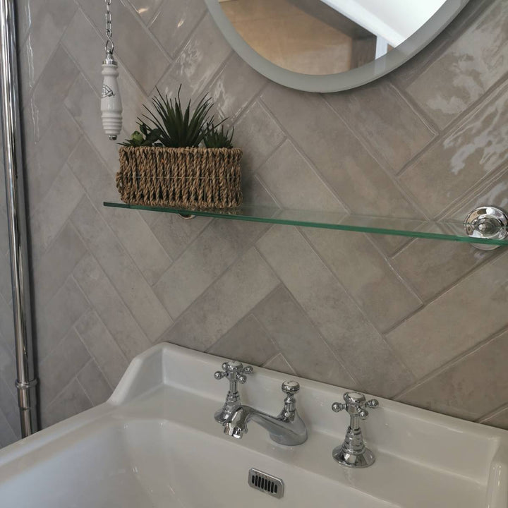 Gemstone Pyrite 7.5 x 30cm White Body Tile - 0.63sqm perbox