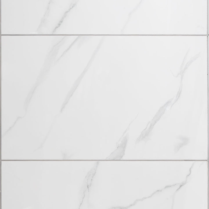 Calacatta White 30 x 60cm Rectified Polished White Body Tile - 54sqm Pallet